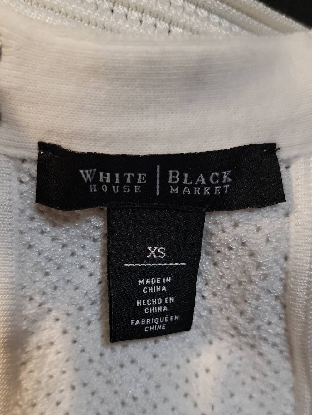 White House Black Market White Textured Knit Halter Top Size XS - Picture 10 of 11
